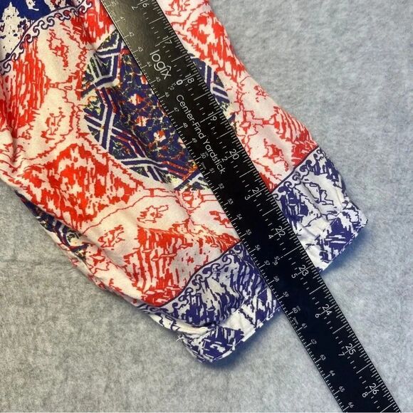 Beach Lunch Lounge Women’s Tunic Boho Ultralight Multi Blue Red size 2X - Picture 7 of 9